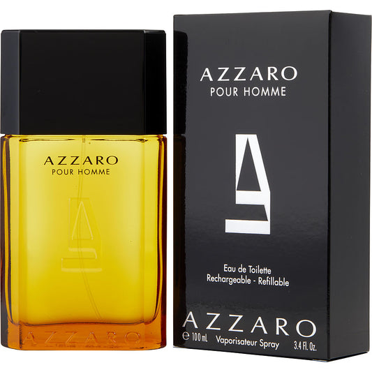 Azzaro Pour Homme Men Eau De Toilette Spray Refillable 3.4 oz